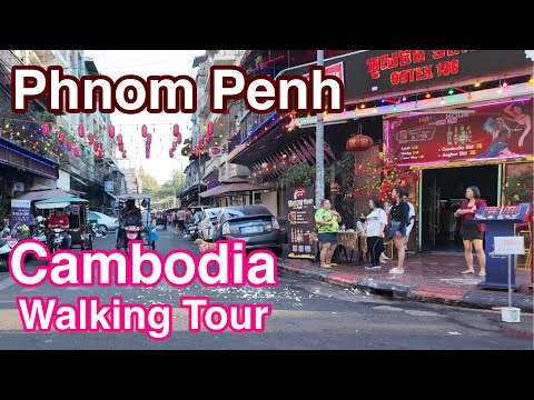Phnom Penh Tourism Walking Tour | Cambodia 4K Walk
