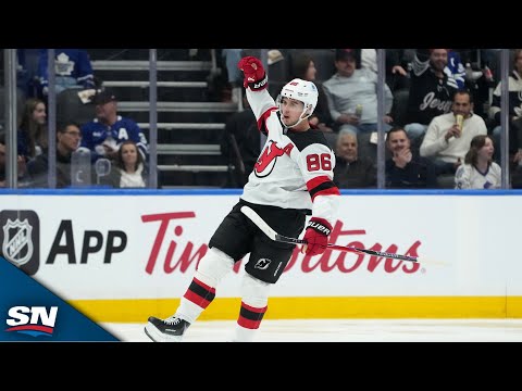 Devils' Jack Hughes Records Third Career Hat Trick vs. Maple Leafs