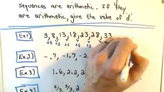 Quick Intro to Arithmetic Sequences