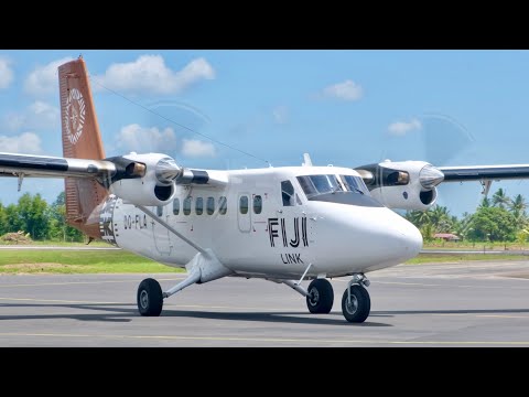 FIJI Airways DHC-6 Twin Otter - Nausori (Suva) to Nadi Video