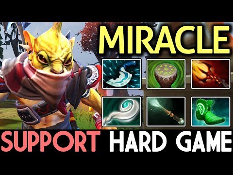Miracle- Dota 2 [Bounty Hunter] Support with Dagon 5 - Game so Hard
