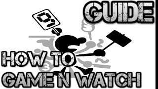 How To Game And Watch - Smash 4 - Informative and Combo Guide / Tips
