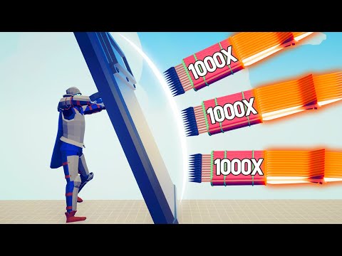 DEFLECT SHIELD GOD vs 1000x OVERPOWERED RANGED UNITS - TABS Totally Accurate Battle Simulator