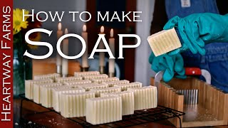 Easy homemade soap recipe! Making all-natural bar soap at home | Saving Money | Heartway Farms