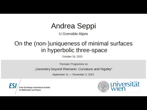 Andrea Seppi - On the (non-)uniqueness of minimal surfaces in hyperbolic three-space