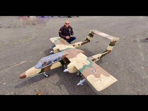 HANGAR 9 OV-10 BRONCO 30cc RC ARF 108" - 2 x RCGF 35-RE PETROLS - RAF TIBENHAM FLY-IN - 2021