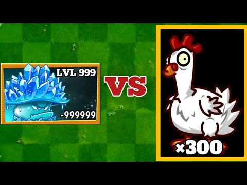 All plants max level 999 vs 300 chicken zombie chaos -Who will win? Pvz2