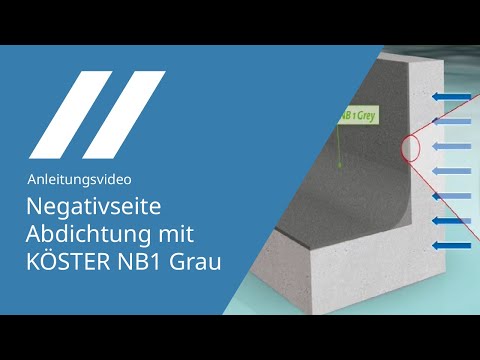 KÖSTER NB 1 Grau - Negativabdichtung Kellerinnenabdichtung für Mauerwerk und Beton