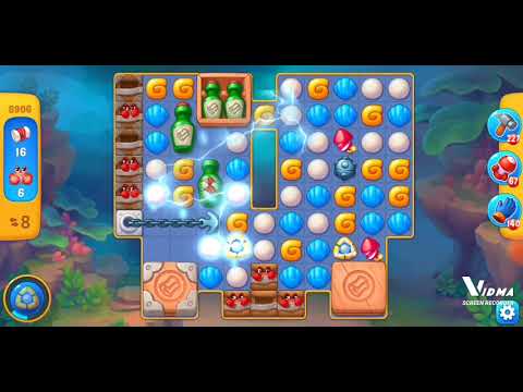 Fishdom. 8906 level no boosters and diamonds. 15 moves