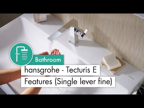 Tvättställsblandare Hansgrohe Tecturis E Fine 150 CoolStart med Push-open Ventil
