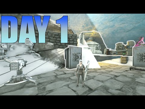 We Start Fresh and Claim a Crouch Rathole Day 1! | Ark PvP