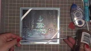 Black Cat Scraps-Recycled Cards Holiday series (card 6)