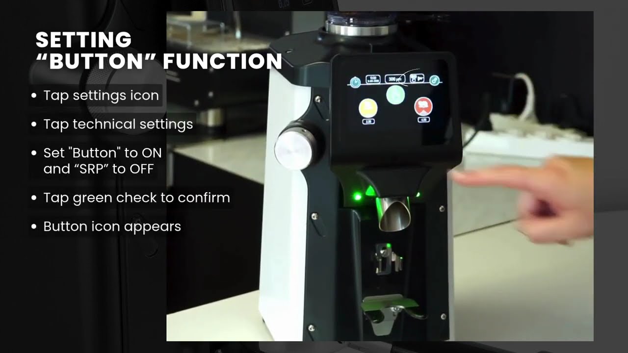 Quamar A01 Coffee Grinder - Step 9: Setting "Button" Function