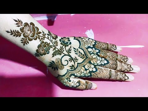 Beautiful stylish mehndi designs for back hand||bold floral and dome style mehndi design|#mehndi 