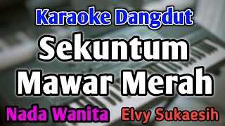Download lagu SEKUNTUM MAWAR MERAH - KARAOKE || NADA WANITA CEWEK || Dangdut Band || Elvy Sukaesih || Live Key mp3