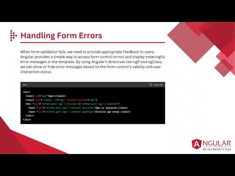 Angular Form Validation And Error Handling | Chapter 6.3/10 | LearnCodeExpress