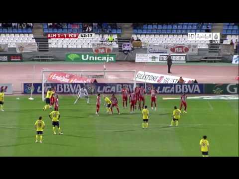 Almeria - FC Barcelona 2:2 Messi goal (1:1) HD!