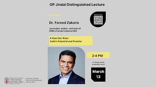 Fareed Zakaria - OP Jindal Distinguished Lecture - A New Star Rises: India’s Potential and Promise