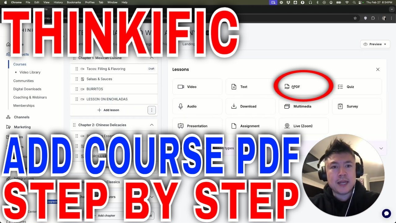 ✅ How To Add PDF To Thinkific Course 🔴