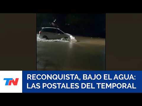 TEMPORAL EN SANTA FE I Reconquista bajo el agua: actividades canceladas y calles inundadas