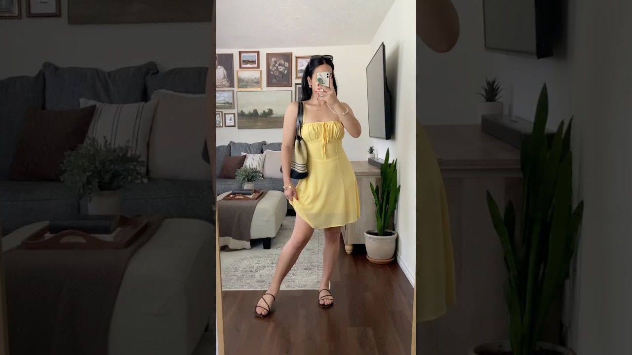 pastel yellow outfit inspo🌻 #summerdresses #summerfashion #outfitoftheday #outfitideas #outfitinspo