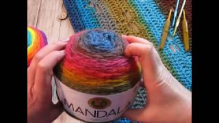 Pine Notes~ Crochet~ New Yarn! Review of Mandala yarn by Lion Brand