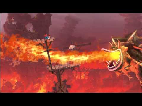 Rayman Legends (1080i HD) Walkthrough Part 10 - Breathing Fire!