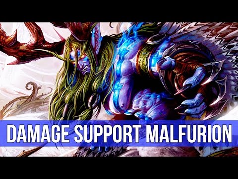 Heroes of the Storm: Damage Support Malfurion Build! (Gameplay)