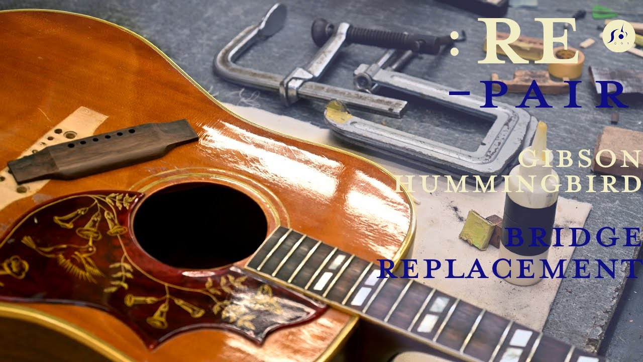 【Guitar Repair】Bridge Replacement -Gibson Hummingbird -