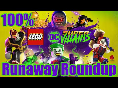 All 6 RUNAWAY ROUNDUP Locations LEGO DC Super Villains 100% Collectibles Guide