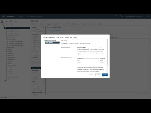 Manage vSphere DRS Settings with Scheduled Tasks