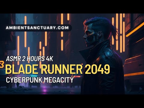 Cyberpunk Megacity ASMR | Blade Runner 2049 | 4K UHD | 2 hours