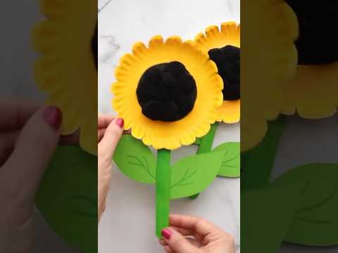 Paper Plate Sunflower #crafts #diy #craftyparents #craft #craftymomma #craftymoms #artandcraft