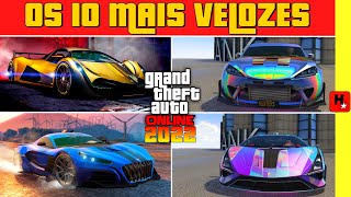Os 10 carros mais rápidos do GTA 5 ONLINE !! ATUALIZADO !!!
