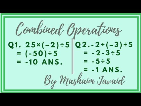 Combined Operation(Add|Subtract| Multiply|Divide) |Lesson Grade 6 math|