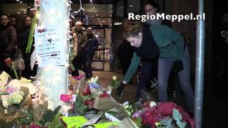 preview picture of video 'Stille tocht voor overleden straatmuzikant in Zwolle'