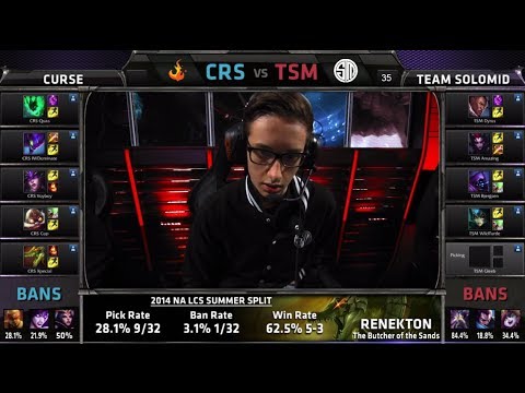 Curse vs TSM (team Solomid) | S4 NA LCS Summer split 2014 W3D2 | CRS vs TSM G4
