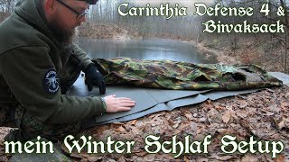 Mein Winter Schlaf Setup - mit Carinthia Defense 4 Schlafsack aus 7 vs. Wild & Biwaksack + BW Matten