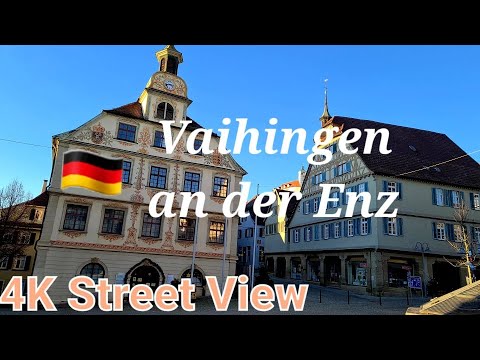 [4K] Vaihingen (Enz), Germany 🇩🇪 Walking Tour | Street View | Phong cảnh nước Đức | Cuộc sống Đức