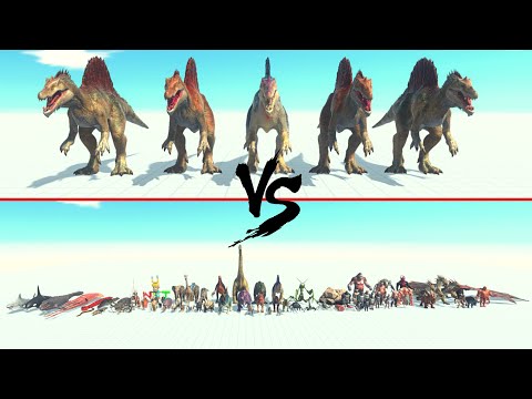 5x Spinosaurus Vs All Units ARBS | Animal Revolt Battle Simulator