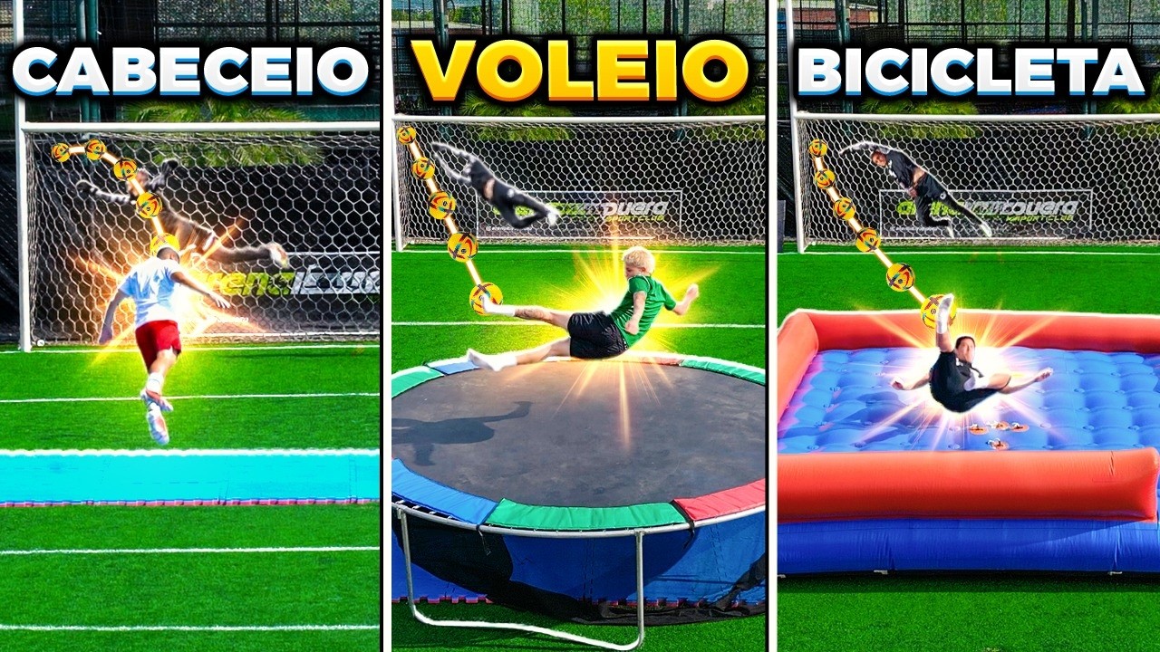CABECEIO, VOLEIO, BICICLETA!! (TEVE MUITOS GOLAÇOS NO PULA-PULA)