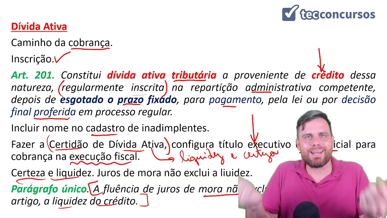 08.02. Aula de Dívida Ativa (Direito Tributário)