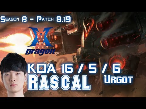 KZ Rascal URGOT vs SKT T1 Thal DARIUS Top - Patch 8.19 KR Ranked