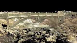 preview picture of video 'Point Cloud Animation of the Minneopa Falls Bridge at Minneopa State Park'
