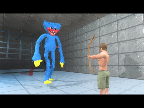 POPPY PLAYTIME (huggy wuggy) vs Humans - Scary Games Simulation