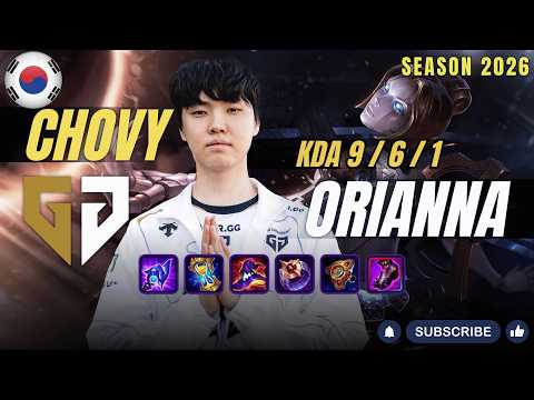 GEN Chovy ORIANNA vs OTP TALIYAH Mid - Patch 26.4 KR Ranked | lolrec