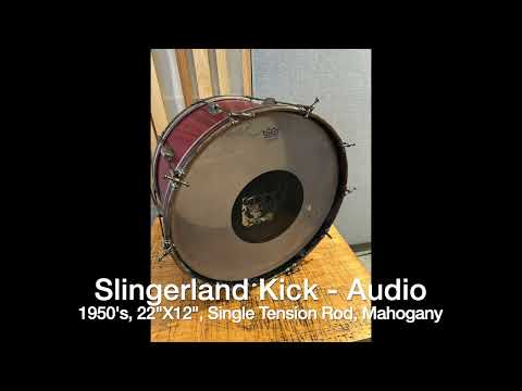 Slingerland Single Tension Kick Drum 1950's - Red Sparkle image 7