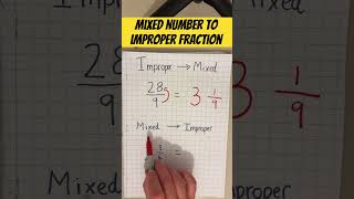 Change an improper fraction into a mixed number and vice versa! #maths #fractions #homeschooling