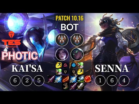 TES Photic Kai'Sa vs Senna Bot - KR Patch 10.16