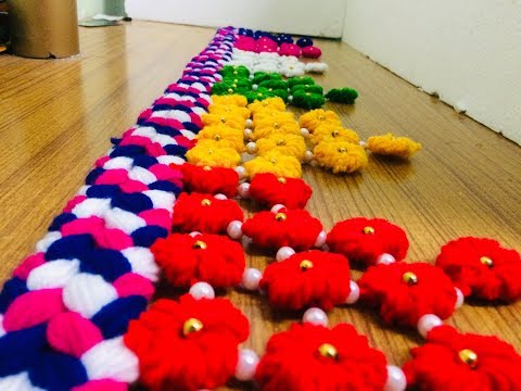Diy Woollen Craft Idea Door Toran Making With Left Over Wool